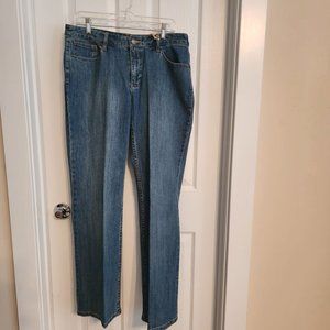 NWT, Liz Claiborne Boot Cut Blue Denim Jeans, Size 14